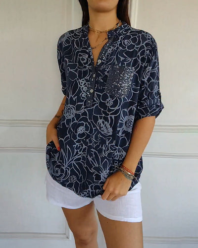 Sandra - Floral Print Blouse