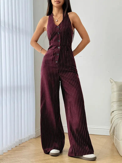 Natalie - Striped Jumpsuit