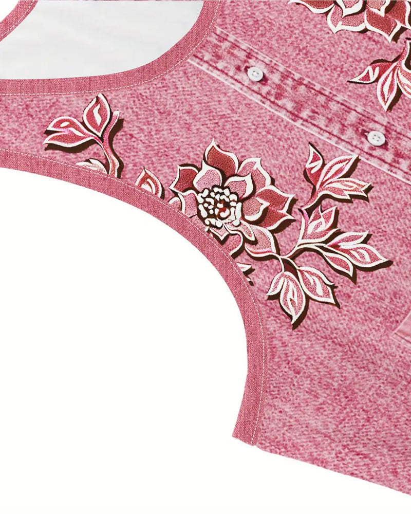 Patricia - Sleeveless Denim-Look Dress