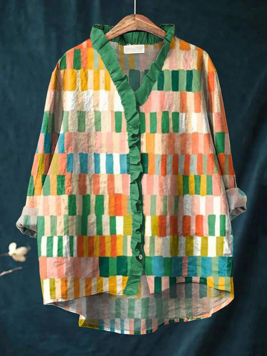 Elowen - Ruffle Collar Boho Blouse