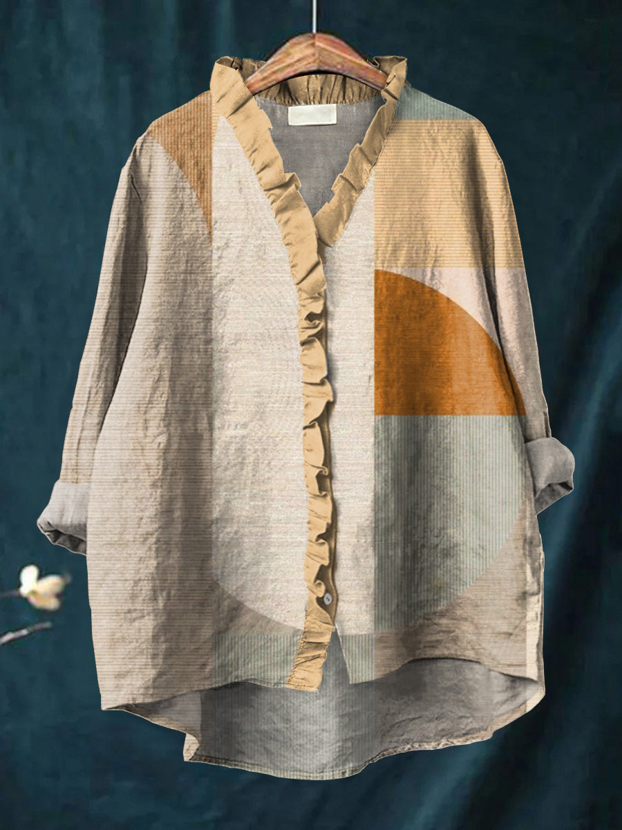 Galilea - Ruffle Collar Boho Blouse