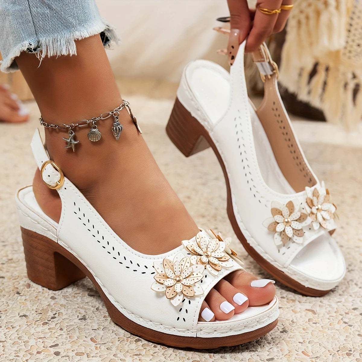 Dede | Stylish Thick Heels Sandals