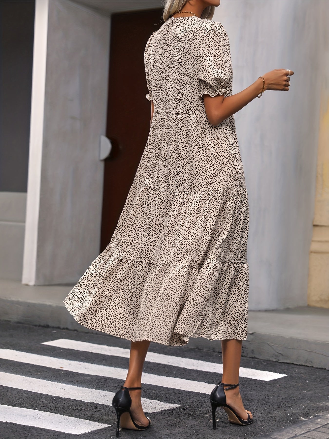 Adeline | Tiered Puff Sleeve Dress