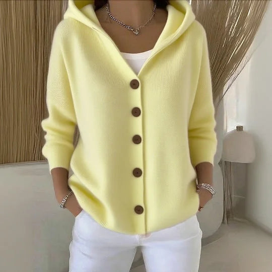 Eleanor | Hooded Cardigan with Buttons