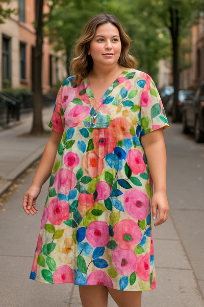 Sharon - Flowerfield Comfortable Summer Dress