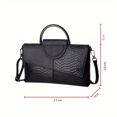 Crocodile-Embossed Luxury Bag