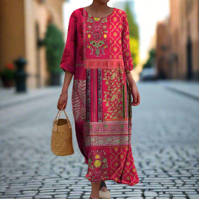 Marlene | Loosely Cut Boho Maxi Dress