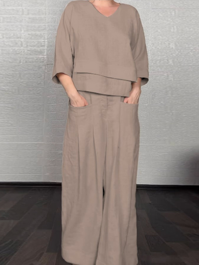 Renaya | Relaxed Cotton-Linen Set