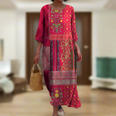 Marlene | Loosely Cut Boho Maxi Dress