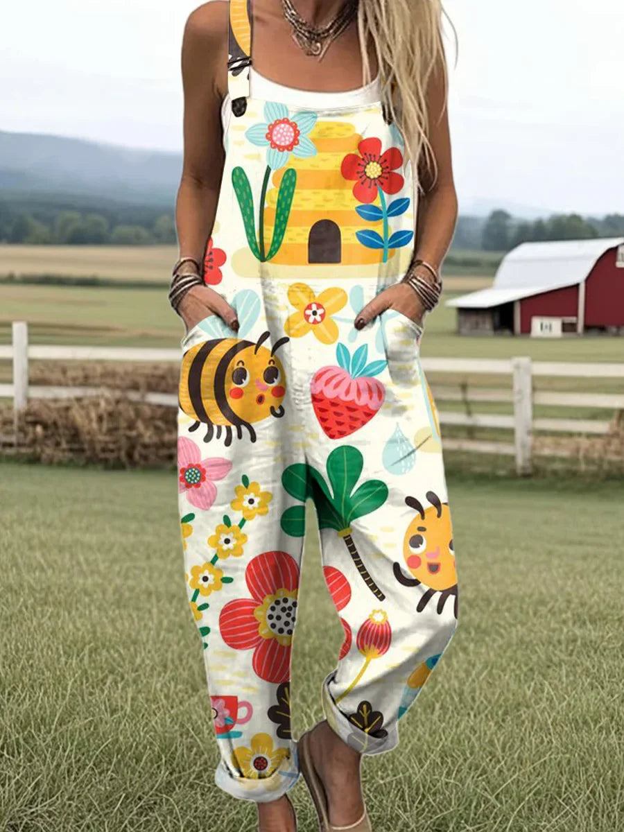 Kennedy - Art Printed Wide Leg Jumpsuit