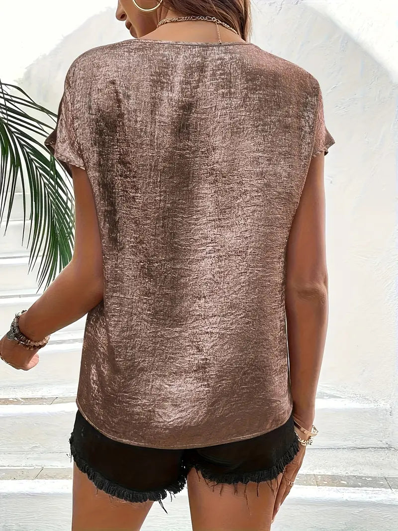 Erifyli | Elegant V-Neck Blouse