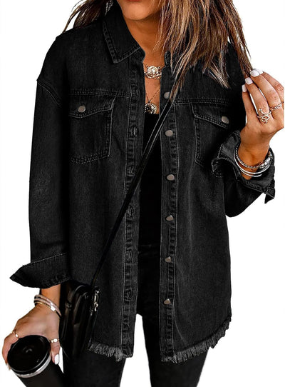 Marianne – Ripped Jean Jacket