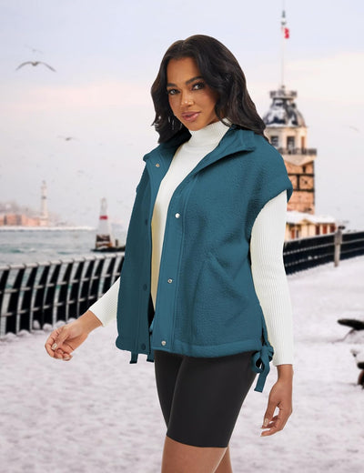Ellen – Sleeveless Fuzzy Fleece Vest
