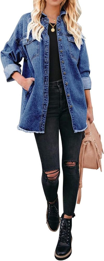 Marianne – Ripped Jean Jacket