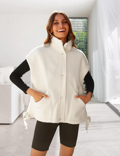 Ellen – Sleeveless Fuzzy Fleece Vest