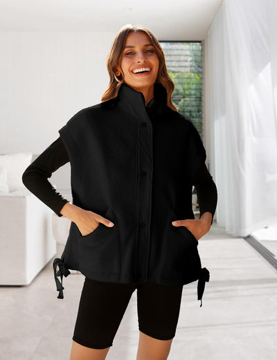 Ellen – Sleeveless Fuzzy Fleece Vest