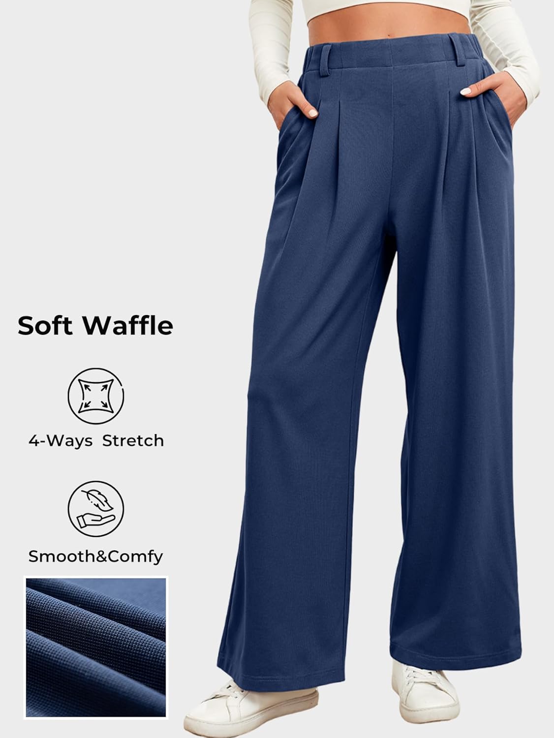 Selina - Elastic High Waist Trousers