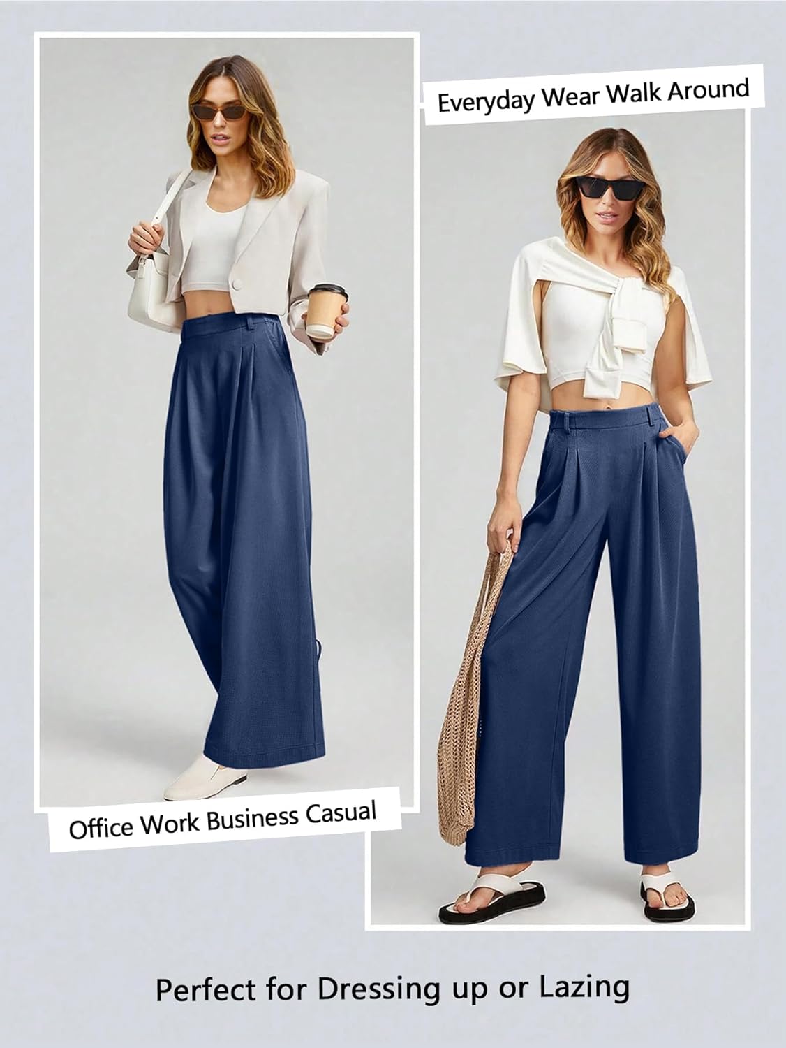 Selina - Elastic High Waist Trousers