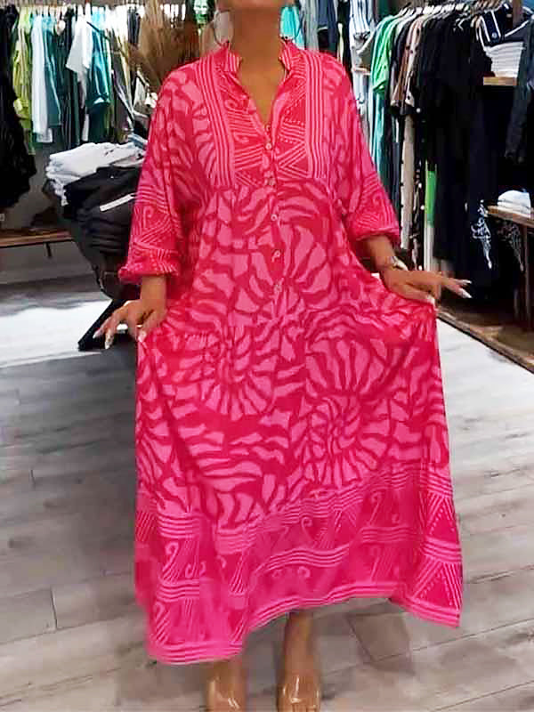 Betty | V-neck Dress with Print