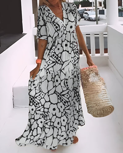 Charlotte | Patterned Midi Dress