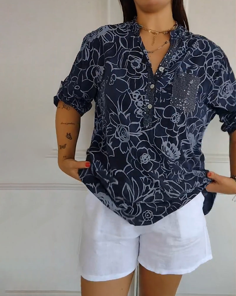 Sandra - Floral Print Blouse