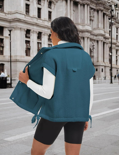 Ellen – Sleeveless Fuzzy Fleece Vest