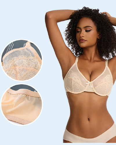 WHITE | Bra Net Lace Ruffled
