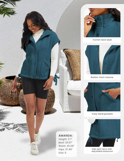 Ellen – Sleeveless Fuzzy Fleece Vest