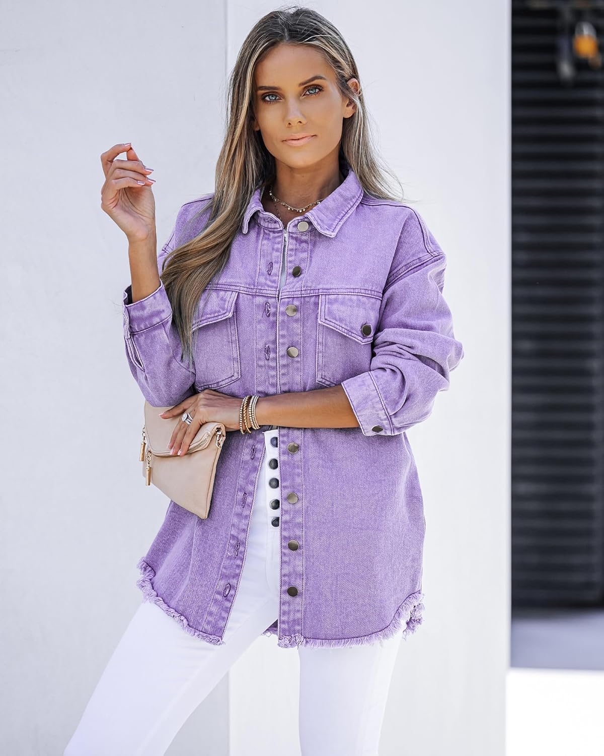 Marianne – Ripped Jean Jacket