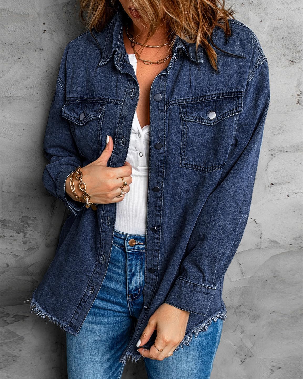 Marianne – Ripped Jean Jacket