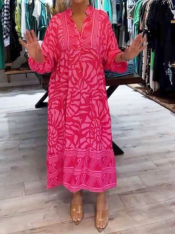 Betty | V-neck Dress with Print