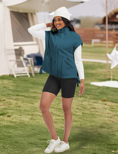 Ellen – Sleeveless Fuzzy Fleece Vest