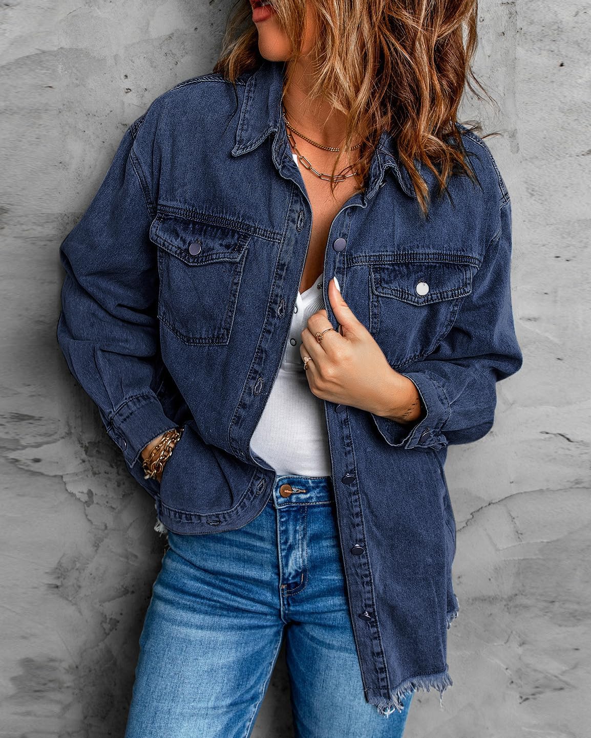 Marianne – Ripped Jean Jacket