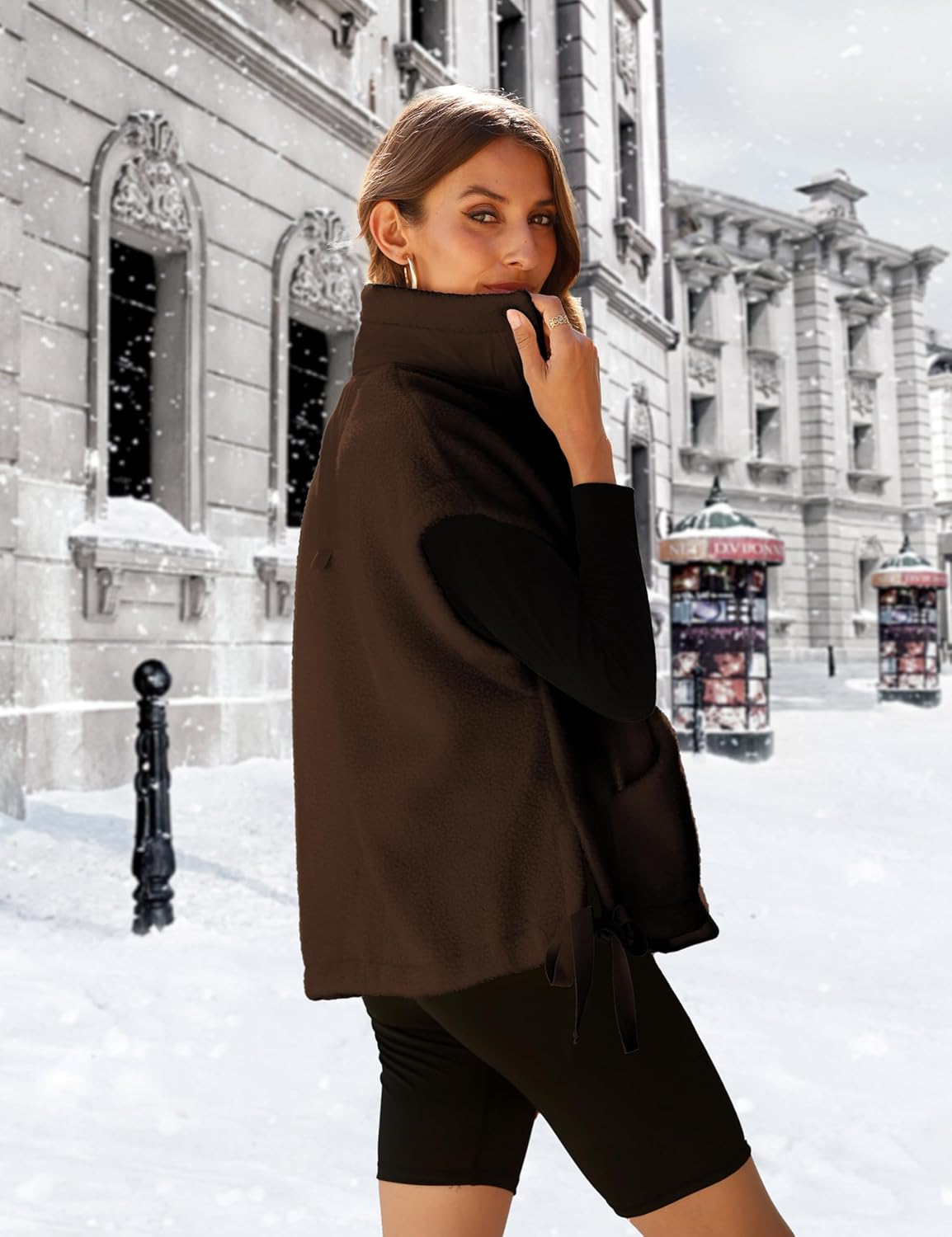 Ellen – Sleeveless Fuzzy Fleece Vest