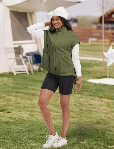 Ellen – Sleeveless Fuzzy Fleece Vest