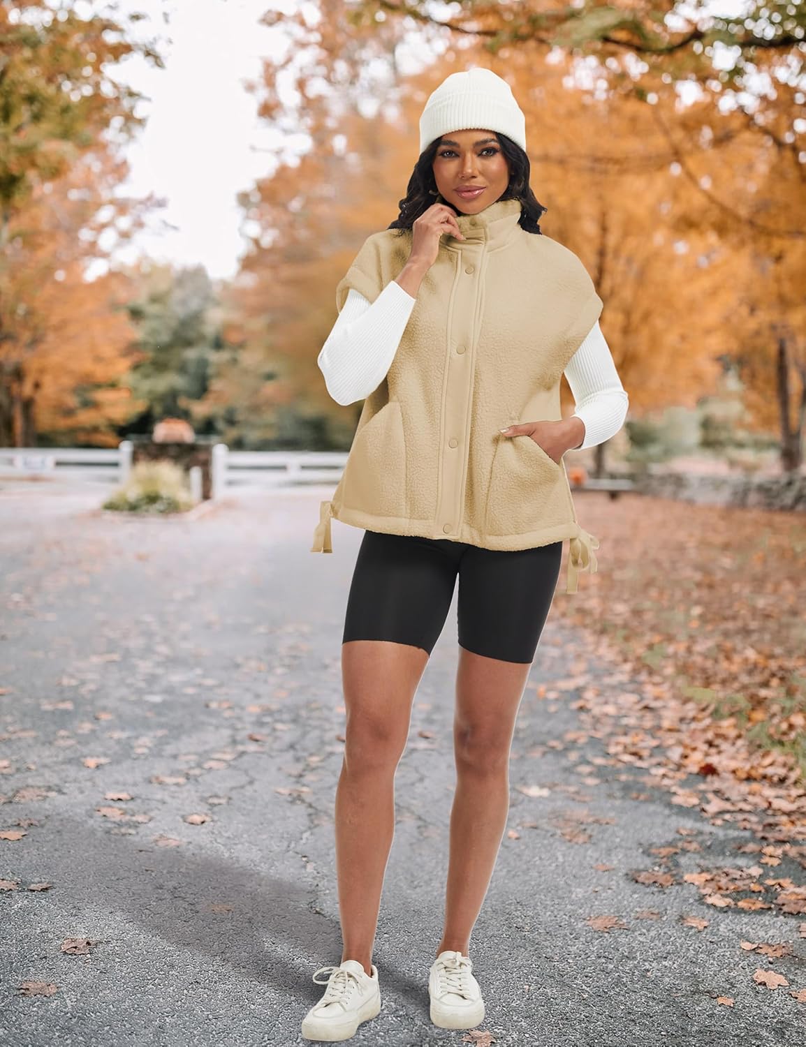 Ellen – Sleeveless Fuzzy Fleece Vest