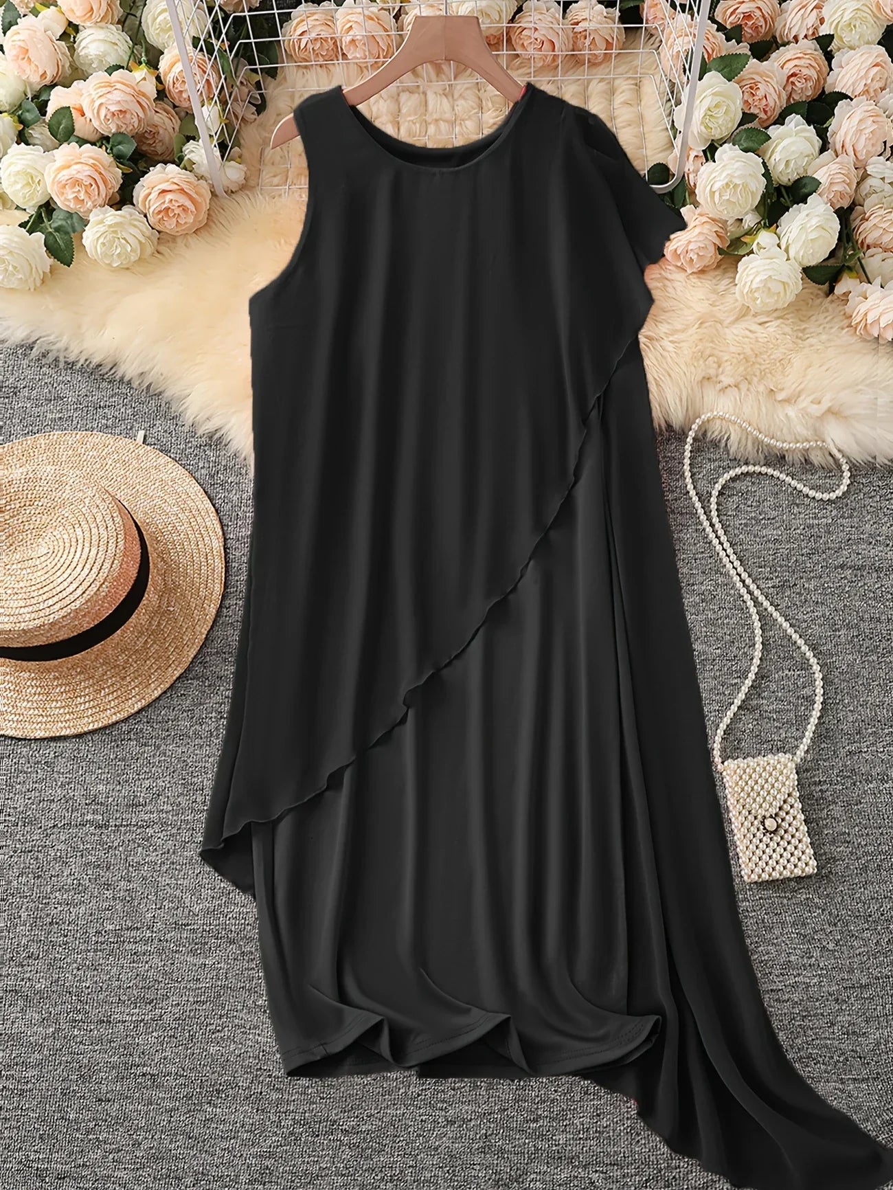 Maren | Elegant Midi Dress With Sleeveless