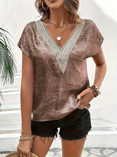 Erifyli | Elegant V-Neck Blouse