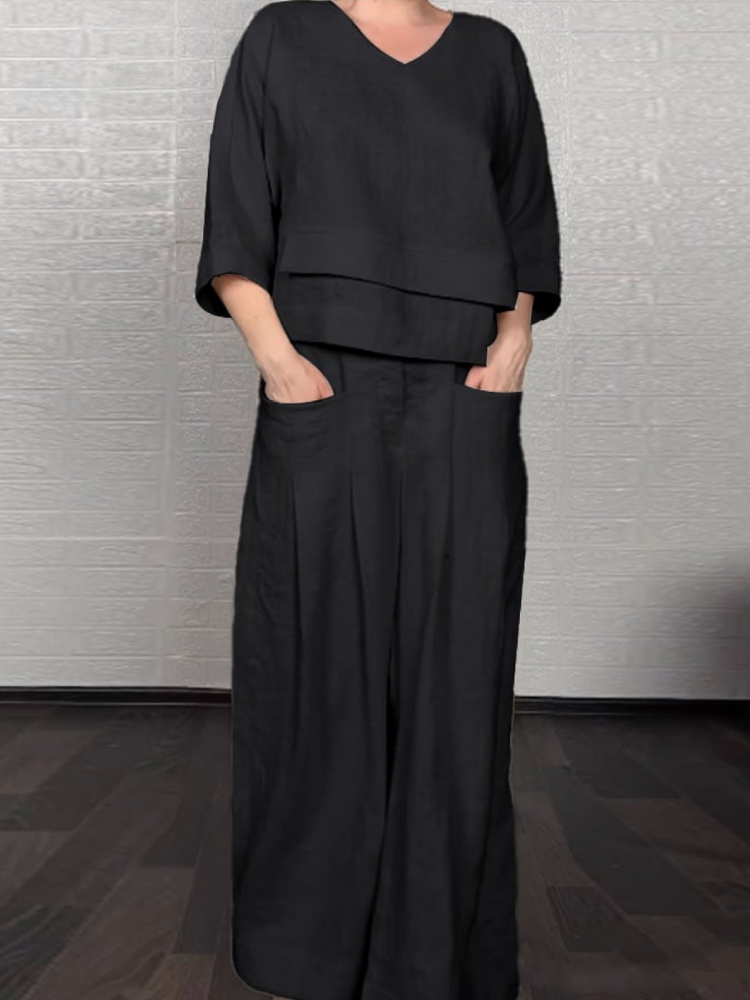 Renaya | Relaxed Cotton-Linen Set