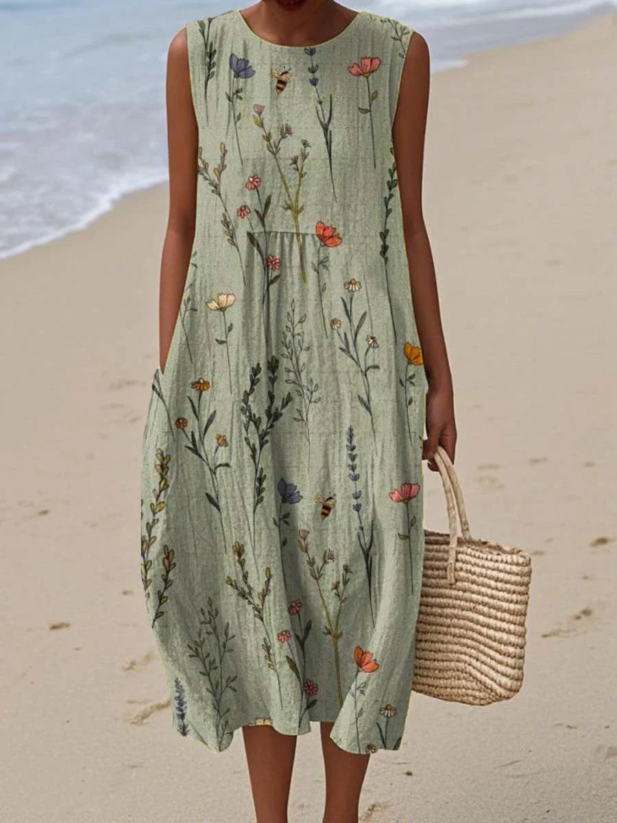 Dhafnie - Sleeveless Summer Pocket Dress