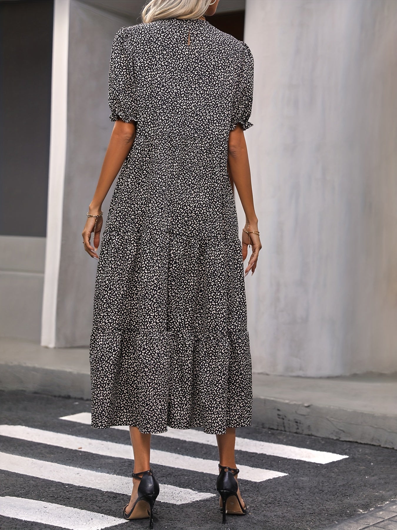 Adeline | Tiered Puff Sleeve Dress