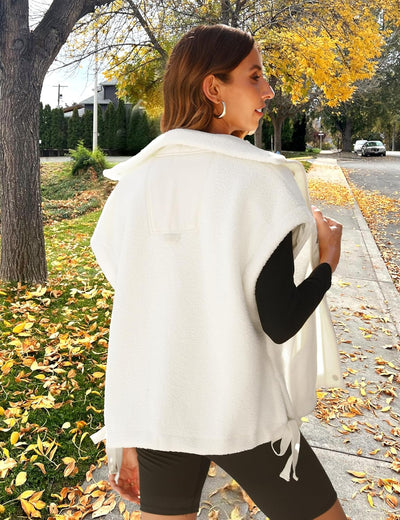 Ellen – Sleeveless Fuzzy Fleece Vest