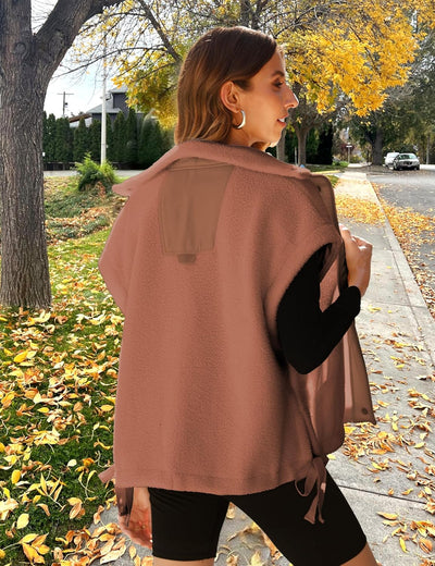 Ellen – Sleeveless Fuzzy Fleece Vest