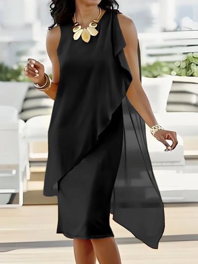 Maren | Elegant Midi Dress With Sleeveless