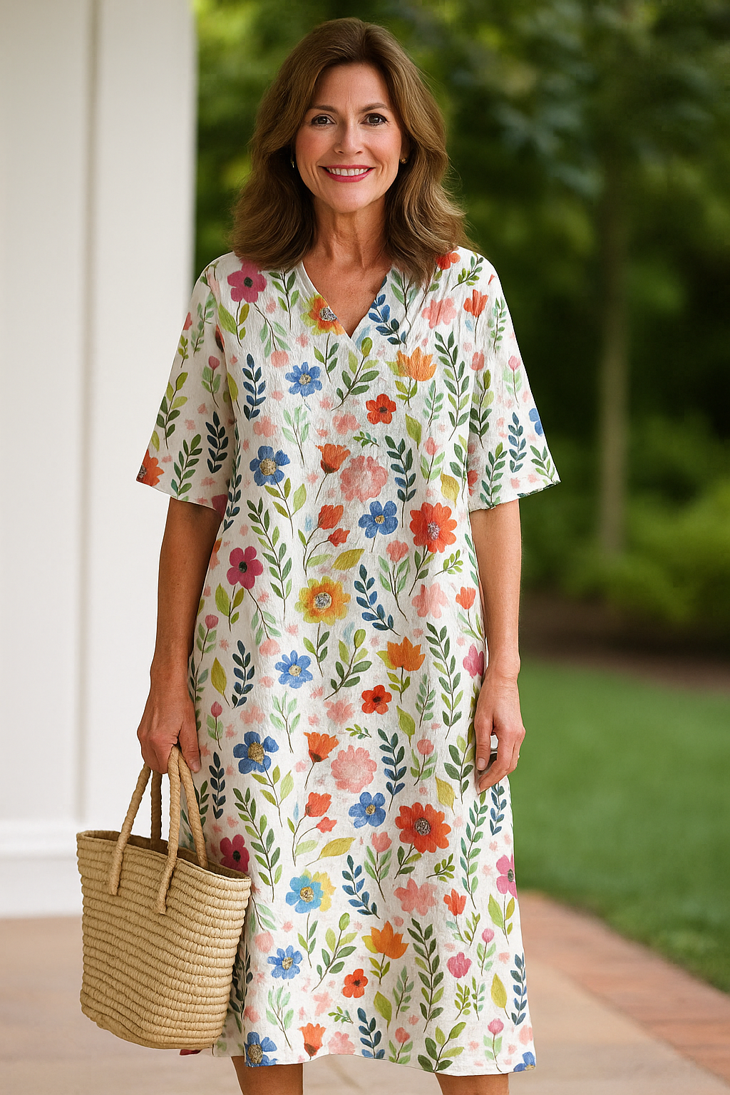 Betty - US Patchwork Floral Print Dress