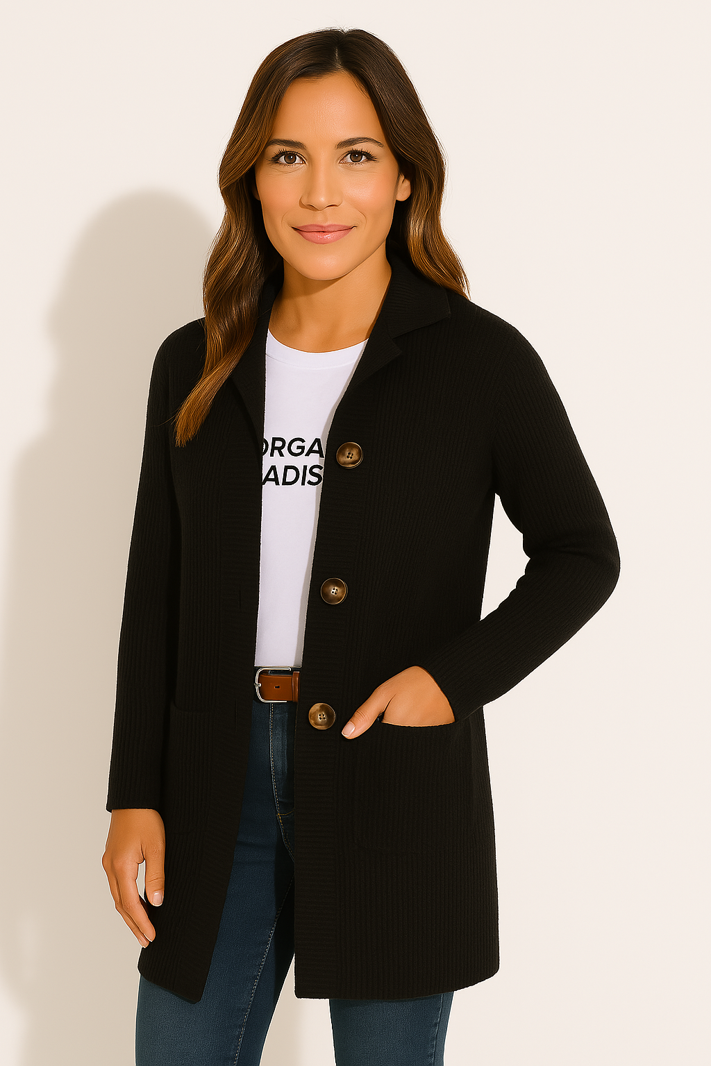 Luna - Elegant long Ladies cardigan