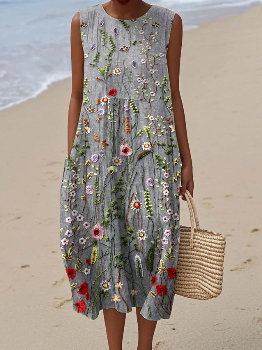 Joyce - Sleeveless Summer Pocket Dress