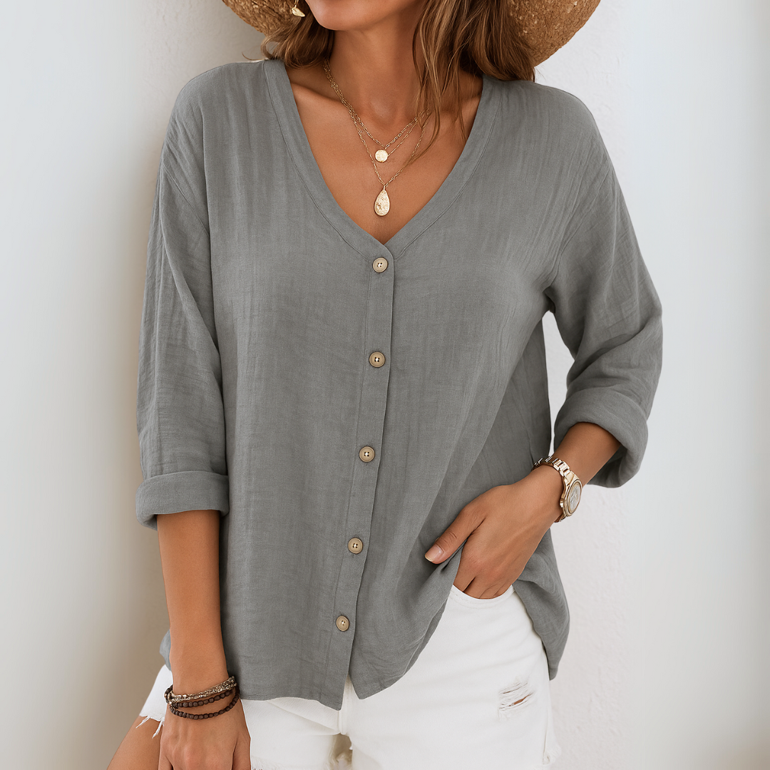 Marcia - Relaxed Button-Up Blouse
