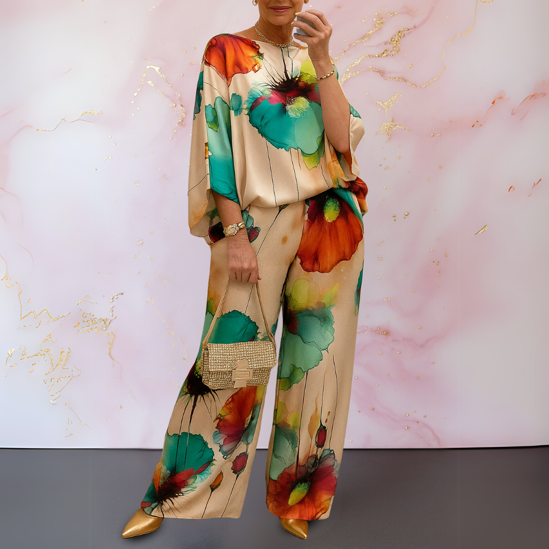 Monique – Satin Two Piece Women Set