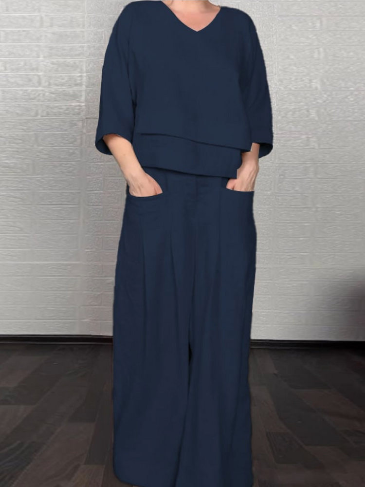 Renaya | Relaxed Cotton-Linen Set